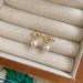 Silver Needle Metal Knot Pearl Earrings Women's Fashion Elegant Cyber Celebrity Earrings Highlight Pearl Earrings_ipsvogv.com