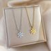 Body 【 Full Titanium Steel 】 Snowflake Fluttering In A Minimalist Wind Furnace, Real Gold Necklace For Women, Ins Mesh 【 】 Furnace, Women,_ipsvogv.com
