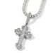 Women's & Men's Jewelry Hip Hop Cross Pendant Necklace With Diamond Accents And Twist Chain For Trendy Streetwear Style_ipsvogv.com