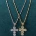 Fashion Personality Versatile Hip-Hop Shiny Alloy Full Diamond Cross Clavicle Chain Necklace For Men And Women_ipsvogv.com