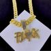Design Splice Plug Letter Full Diamond PLUG Fashion Brand Men's Versatile Hip Hop Pendant_ipsvogv.com