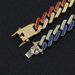 Decorative bracelet with colorful rhinestones set in Cuban exaggerated and bracelets_ipsvogv.com
