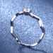 Mosang Stone Geometric Four Claw Wave Pattern Diamond With Irregular Shape Personalized Ring For Women's S Pure Silver_ipsvogv.com