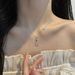 S Pure Silver Butterfly White Jade Marrow Necklace For Women, Niche, Light Luxury Temperament, High-end Feeling, New_ipsvogv.com