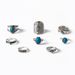 Hot Selling Jewelry, Fashionable Bohemian Style Turquoise Leaf Totem, 8-piece Set Of Rings For Women_ipsvogv.com
