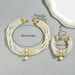 Feng women's pearl necklace bracelet set, niche multi-layer bee pendant design, long collarbone chain_ipsvogv.com
