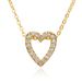 Heart Shaped Clavicle Necklace For Girls - Micro Inlaid Love Pendant, Minimalist & Elegant Chain Jewelry_ipsvogv.com