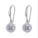 S Silver Diamond Earhook Women's Mosang Stone Classic Round Bag Earrings with Exquisite Quality_ipsvogv.com