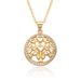 Popular Round Hollow Tree Of Life Pendant Necklace Women's Zircon Necklace Geometric Clavicle Chain_ipsvogv.com