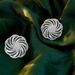 Cao Shi Inlaid Zircon With Women's Geometric Lines Floral Design Earrings, Fashionable And Elegant Earrings_ipsvogv.com