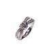 New Binding Bow Mosang Silver Plated Full Diamond Light Luxury Fashion Women's Ring_ipsvogv.com