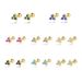 Women's Jewelry S925 Sterling Silver Triangle Colored Zircon Earrings Personality Geometric Lucky Clover Stacking Mini Earrings_ipsvogv.com