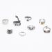 New Combination Butterfly Smiling Love Crying Face Frog Snake Shaped Hollow 8-piece Ring Set_ipsvogv.com