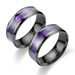 New Titanium For Men's Classic Black Stainless Steel Couple Ring Headpiece_ipsvogv.com