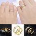 Korean Version Of Ligh Luxury Ianium Seel Wih Diagonal And Conrasing Colors For Couples, Rendy Ail Ring_ipsvogv.com