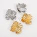 E13239ZA 3D Flower Earrings, Fashionable Commuter, High End, Metallic Stripe Earrings_ipsvogv.com