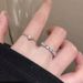 Super Sparkling Zircon Micro Inlaid Ring For Women, With A Sense Of Light Luxury, Fashion Personality, Niche, Simple_ipsvogv.com