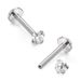 Women's Jewelry Titanium F136 Simple Four Claw Flat Bottom Zircon Ear Bone Studs Lip Studs Ear Studs Fashion Piercing Jewelry_ipsvogv.com