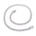 Unisex Hot Selling 8mm Three Diamonds Full Diamond Alloy Necklace Trendy Men's Personality Hip Hop Diamond Cuban Chain_ipsvogv.com
