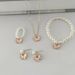 Popular children's jewelry set oil drop butterfly pendant pearl bracelet earrings necklace accessories female_ipsvogv.com