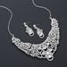 Chenhao Jewelry Hot Sale Simple Earrings Necklace Set Wedding Dress Shooting Accessories_ipsvogv.com