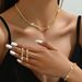2024 Claw Loose Diamond Zircon Necklace Earrings Bracelet Set Three-Piece Clavicle Chain Evening Dress_ipsvogv.com