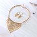 New Fashionable, Atmospheric, Exaggerated, High-end Necklace Earring Set, Versatile Tassel Multi-layer Metallic Jewelry_ipsvogv.com