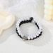 Personalized Black And White Two Color Bead Magnet Adsorption Couple Style New Combination Bracelet_ipsvogv.com