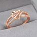 Fashion heart shaped women's engagement ring zircon micro inlaid real gold plated_ipsvogv.com