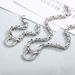 Women's Jewelry Set Fashion Card Wheel Stainless Steel Jewelry Personality Round Full Diamond Hollow Heart Shaped Thick Chain_ipsvogv.com