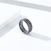 INS niche hand hammered moon pit titanium steel ring genderless male and female personality cultural hand jewelry_ipsvogv.com
