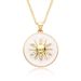 Sun Drop Pendant Necklace - Round Oil-Inlaid Clavicle Chain, Fashion Jewelry For Women, Versatile & Stylish Statement Piece_ipsvogv.com