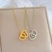 Body 【 Full Titanium Steel 】 Heart To Heart Imprint, Personality Minimalist, Genuine Gold Necklace In The Furnace, 【 】 Imprint, Minimalist, Furnace,_ipsvogv.com