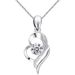 S925 Sterling Silver Angel Wing Clavicle Necklace Female Niche Moissanite Love Pendant Jewelry Couple Engraving_ipsvogv.com