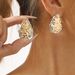 E13092ins Design Texture Simple Cold Style Irregular Metal Earrings Female_ipsvogv.com