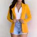 Women's Clothing small suits Lapel long sleeves slim sweet button street jacket suit multi color spot_ipsvogv.com