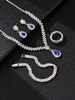 Women's Earrings Necklace Bracelet Three-Piece Bridal Jewelry Set Luxurious High-End Accessories_ipsvogv.com