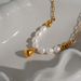 Unisex Retro Gold Plated Titanium Steel Natural Freshwater Pearl Teardrop Bead Necklace_ipsvogv.com