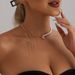 Delicate Texture Love Zircon Pendant Fringed Crystal Pearl Splicing Collarbone Chain I Necklace_ipsvogv.com