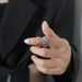 Rotating Roman Numerals, Cuban Chain, Titanium Steel Ring, Female Ins, Personalized Jewelry, Hip-hop Couple, Index_ipsvogv.com