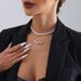 Valtine's Day Lobe Double Beaded Mixed And Matched Metal Chain Necklace Ins Pearl Double Flying Swallow Necklace Female_ipsvogv.com