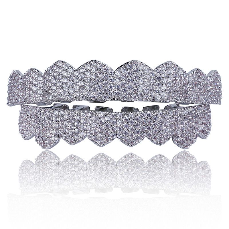 Plated Micro Inlaid Zircon Set Hip Hop Fashion Gold Teeth_ipsvogv.com