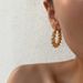 Spot Fashionable Niche Ins18k Gold Plated Titanium Steel Wave Horn Spring Earrings_ipsvogv.com