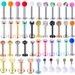 5 Sets Acrylic Inner Outer Teeth Stainless Steel Lip Jewelry Ear Bone T-shaped Eyebrow Nose Nail Piercing Ornament_ipsvogv.com