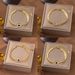 New Fashion Versatile Square Emerald Zircon Titanium Bracelet Women's Stainless Steel Jewelry Set_ipsvogv.com