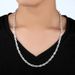 Sterling silver twisted silk square water chain S990 full silver necklace women's simple simple chain choker collarbone silver necklace_ipsvogv.com