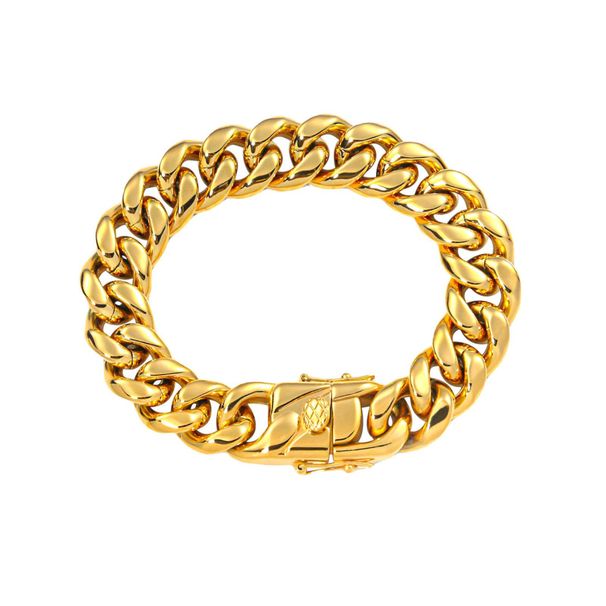 Men's Jewelry Stainless Steel Round Grinding Cuban Chain Necklace Personalized Titanium Steel Cuban Bracelet Jewelry_ipsvogv.com