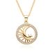 Women’s Jewelry Set Fashion Popular Round Micro Inlaid Zircon Necklace Ins Style Popular Pendant Necklace_ipsvogv.com