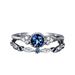 Sanjie New Product Fashionable And Versatile Zircon Women's Copper Silver Plated Micro Set Green Ring_ipsvogv.com