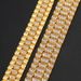 Hip Hop Jewelry Men's Micro Paved Three Rows Zircon Steel Band Exquisite Watch Chain Accessories_ipsvogv.com